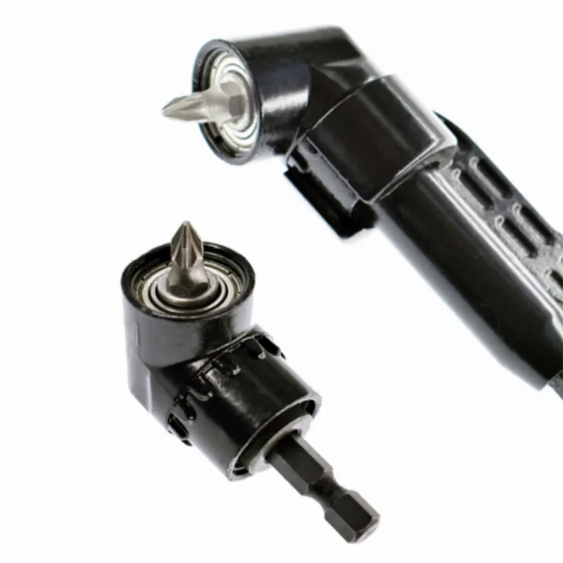 1PCS 105 Grad Kurze Drehung Charge Elektrische Charge Kopf Ecke Gerät Hexagon Griff Schwarz Legierung Stahl Schraubendreher Bohren Drehen Image