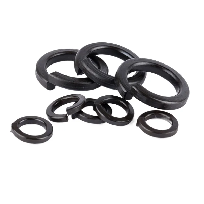 50/100 Stück Federscheiben aus Kohlenstoffstahl, M2-M10, geteilte Verriegelung, elastische Dichtung, Sicherungsringe, O-Ring-Dichtungsscheibe, sichere Befestigung Image