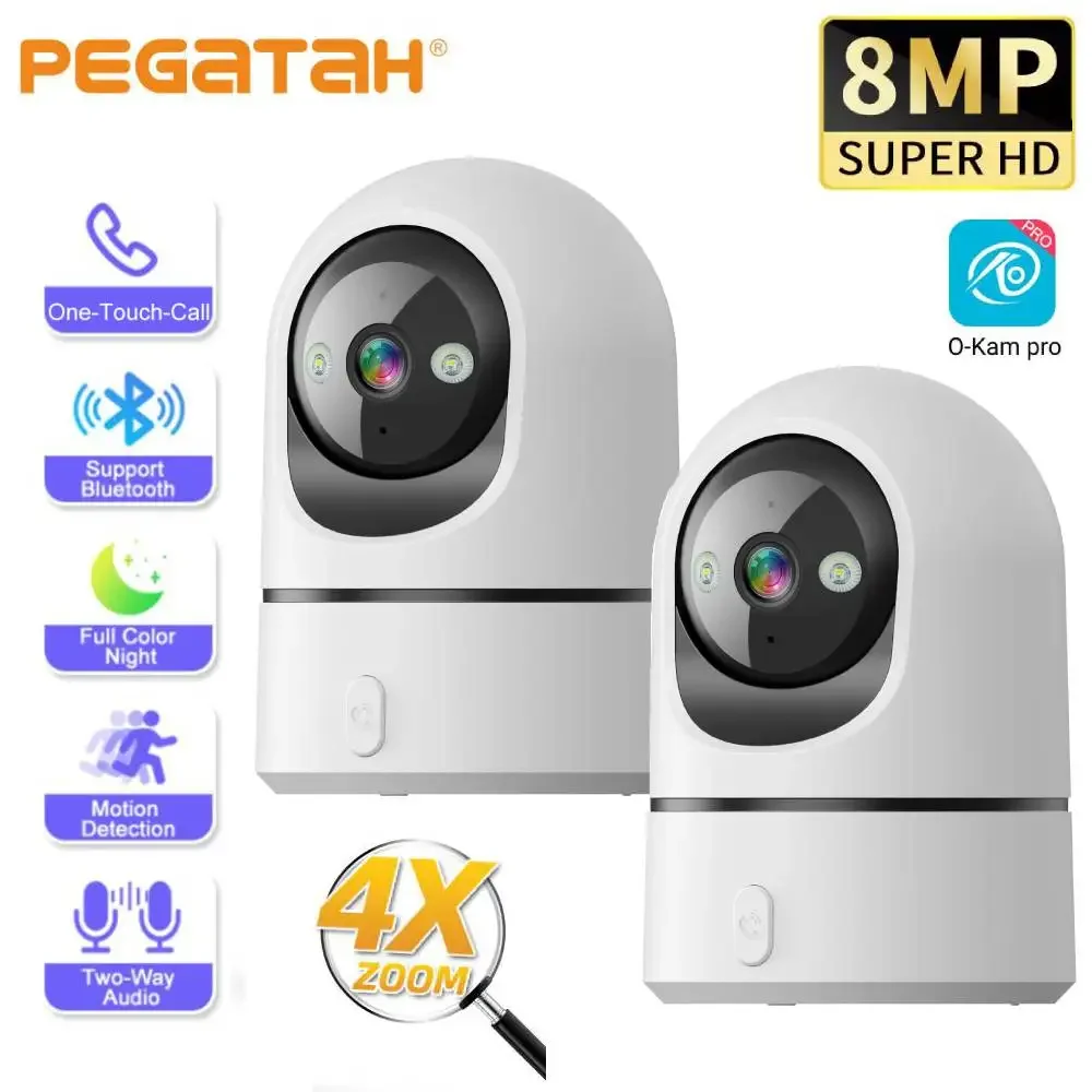 1-4PCS 8MP WiFi PTZ Kamera Hause One-touch Anruf Indoor CCTV Überwachung Kameras Auto Tracking Sicherheit schutz Baby Monitor Image