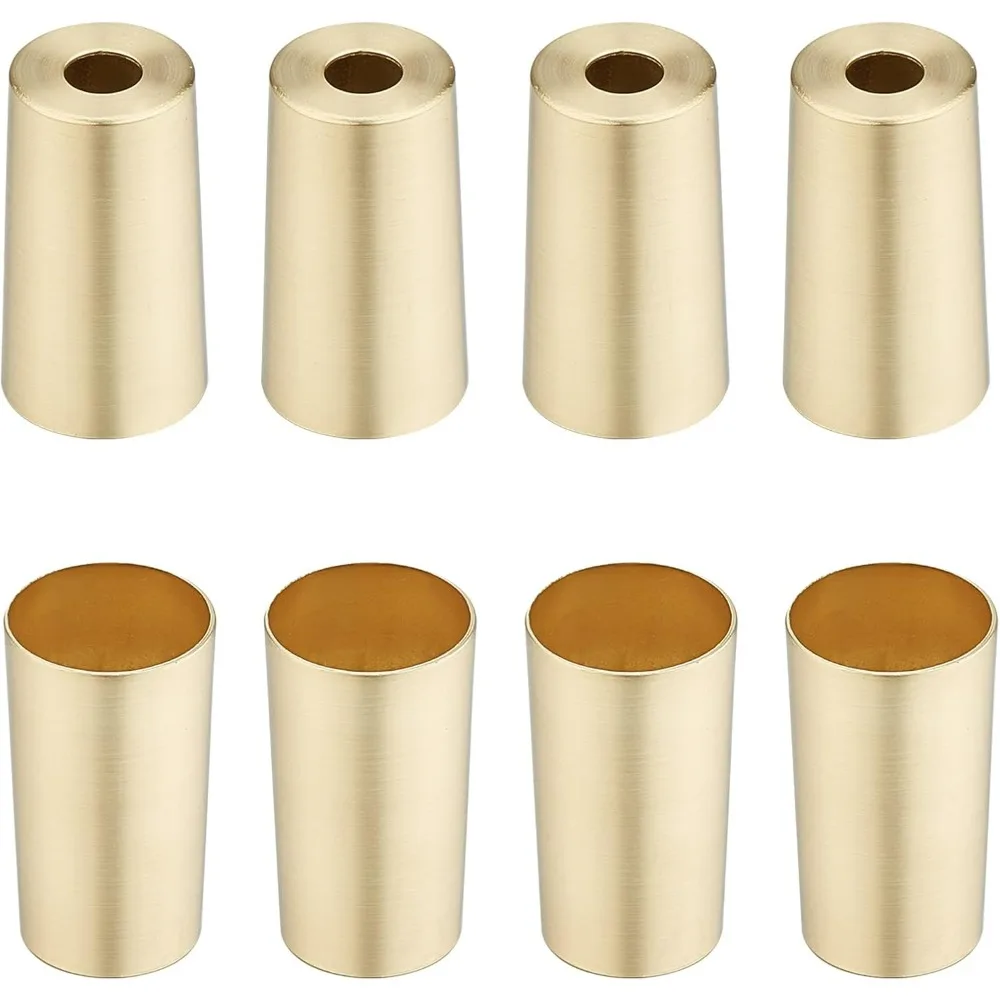 8 Stück Metall Tischfußabdeckkappen Eisen Möbelfüße Abdeckungen Goldsäule Möbelbeine Stuhlfüße Abdeckungen für Tisch Stuhlbein Image
