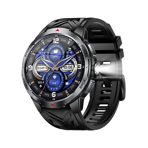 2025 neue Smartwatch, LED-Taschenlampe, Outdoor-Kompass, Bluetooth-Aufruf, Multisport-Fitness-Tracker, 1100 mAh, große Batterie, Smartwatch Image