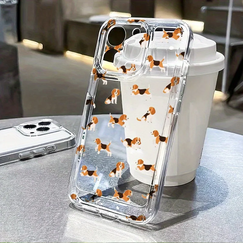 Custodia per telefono modello Beagle carino per iPhone 16 15 11 14 13 12 Pro Max 11 13 12 Pro 15 16 Pro X XS XR 7 8 14 Plus SE 16E Cover morbida