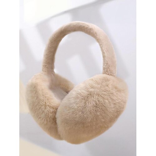 Damen-Ohrenschützer aus Kunstpelz mit weichem Plüschmaterial, kuscheliges Winter-Stirnband für Weihnachten in mehreren Farben Image
