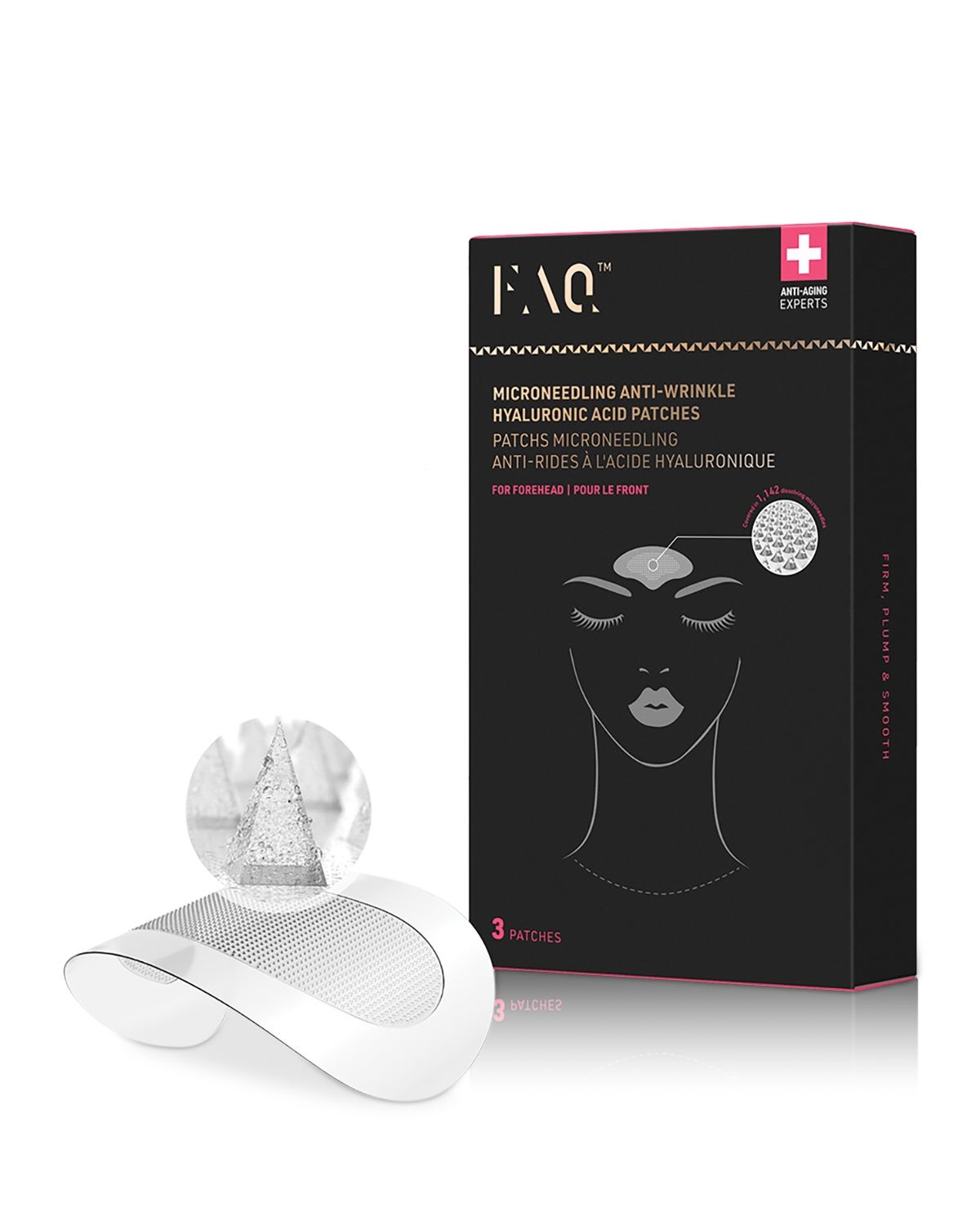 Foreo Faq Microneedling Hyaluronic Acid Patches for Forehead, Pack of 3