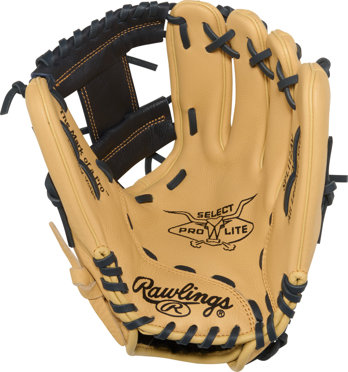 Rawlings Select Pro Lite Series Anthony Volpe 11.25" Pro I Web Baseball Glove - Left Hand Throw Camel/Navy