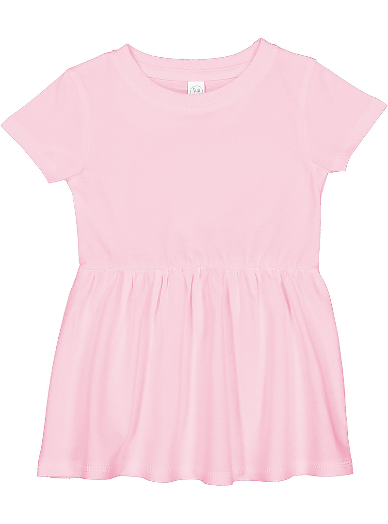 Rabbit Skins RS5330 Infant Fine Jersey Dress Top in Pink size 24M | Cotton 5330 - Rabbit Skins