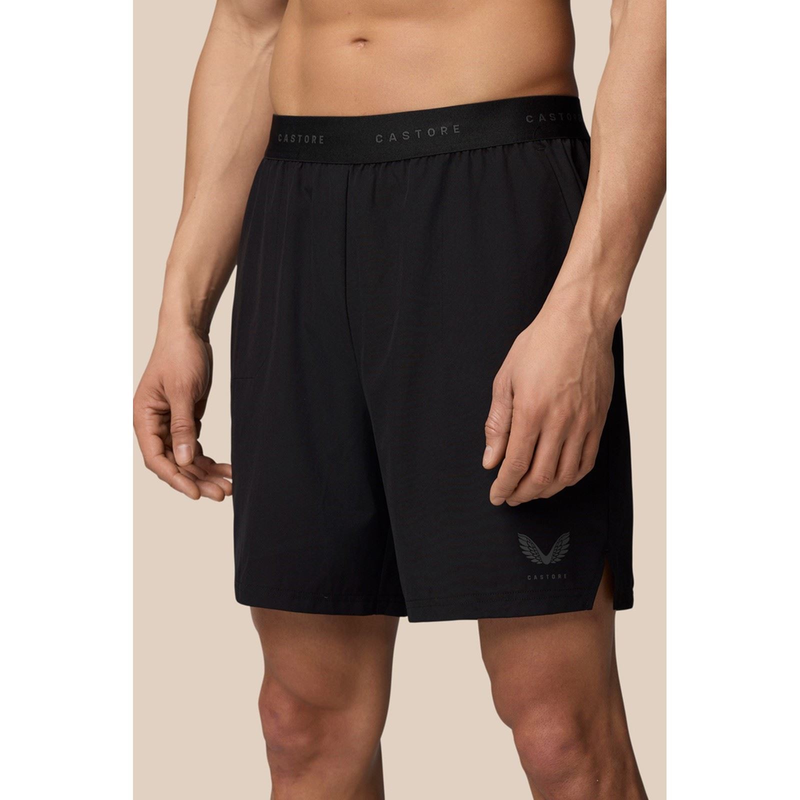 Castore Marken Elastische Shorts Polyester Herren Schwarz Image