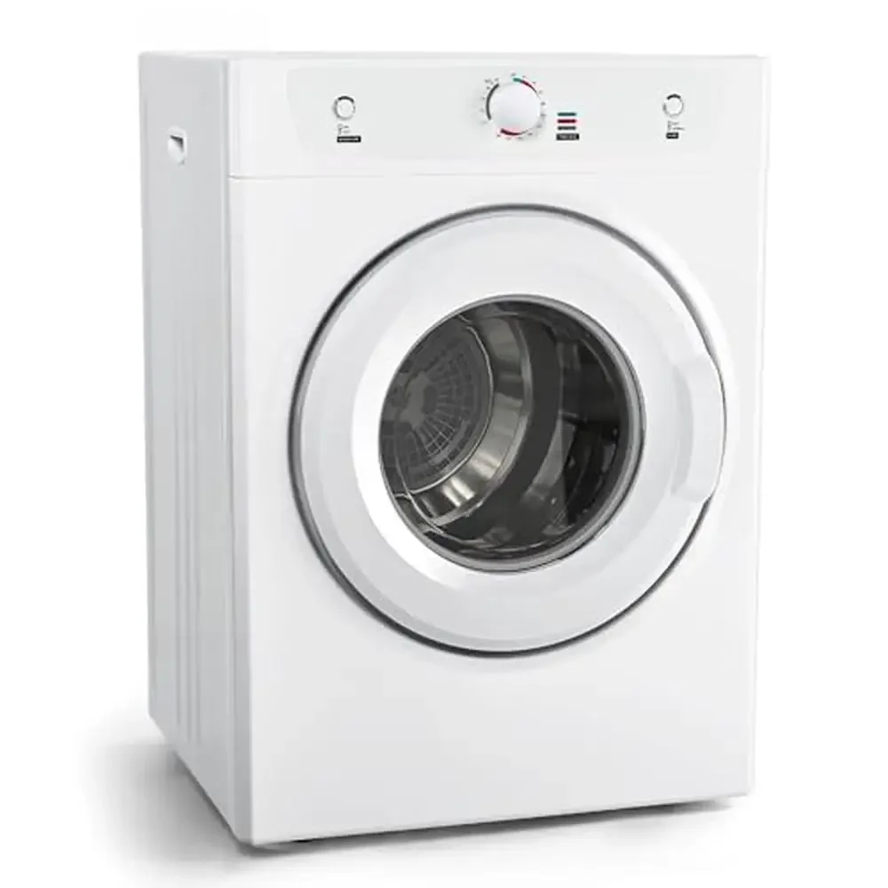3.5 Cu. Ft. 1500W Stainless Steel Tumble Dryer Sensor Dry Mode Portable Compact Dryer 140℉ Timer Option Wide-Angle Door Opening