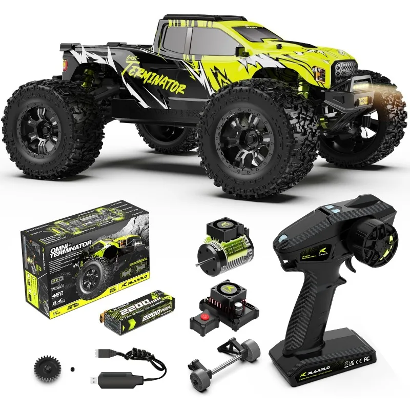 1/10 RTR Brushless Fast RC Cars for Adults,Max 50mph Hobby Electric Off-Road Monster Truck,Waterproof High Speed RC Car 4