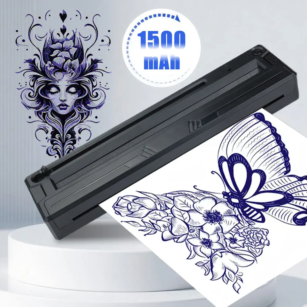 Wireless Tattoo Transfer Schablone Drucker Bluetooth Thermokopierer Tragbare Tattoo Kopierer Maschine Tattoo Transfer Papier Versorgung Image