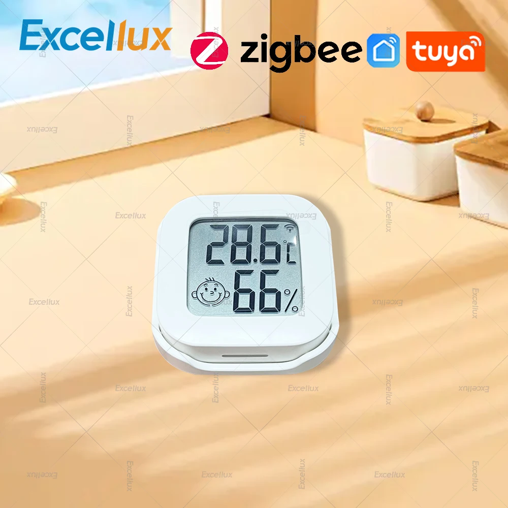 Tuya Zigbee Temperatur Feuchtigkeit Sensor LCD Digital Bildschirm Thermo Hygrometer Funktioniert Mit Alexa Google Home Smart Leben APP Yandex Image