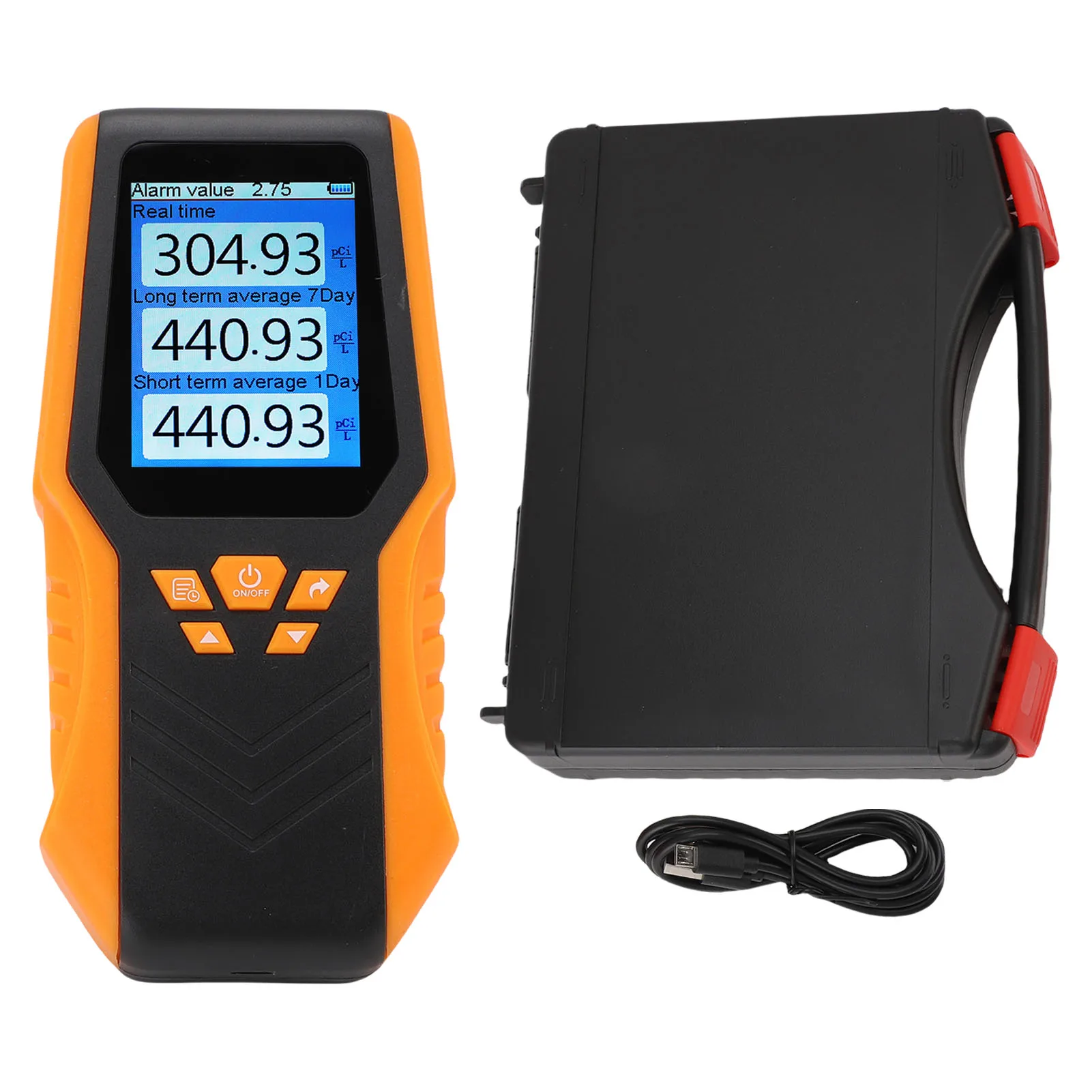 Handheld-Radon-Detektor, Genauigkeit, Echtzeit, lange, kurze Begriff, durchschnittliches LCD-Display, Radon-Test-Set für Zuhause, Schule, Radon-Test-Kit Image