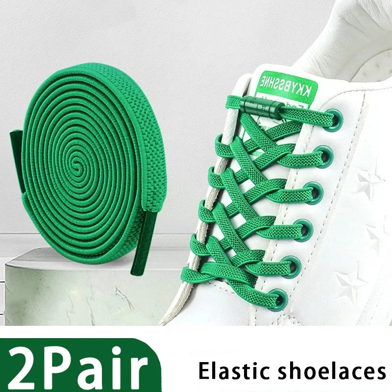 Elastische Schnürsenkel ohne Binden, ohne Sport-Schnürsenkel für Turnschuhe, bunte Kapselschloss-Stretch-Schnürsenkel, Gummi-Schnürsenkel Image