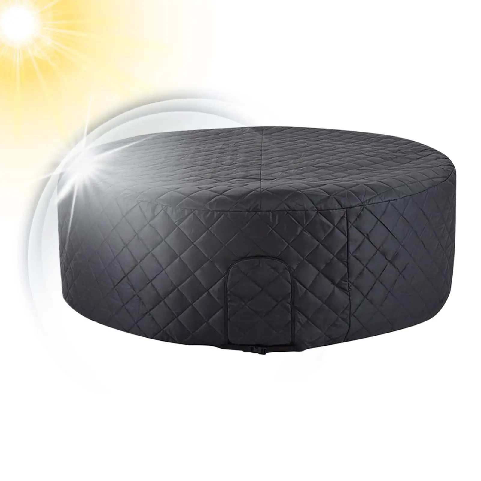Whirlpool-Abdeckung, rund, Winter-Isolierungsschutz für Spa-Schutz, Pool-Zubehör für gewerbliche Häuser, Outdoor, Hinterhof, kalt Image