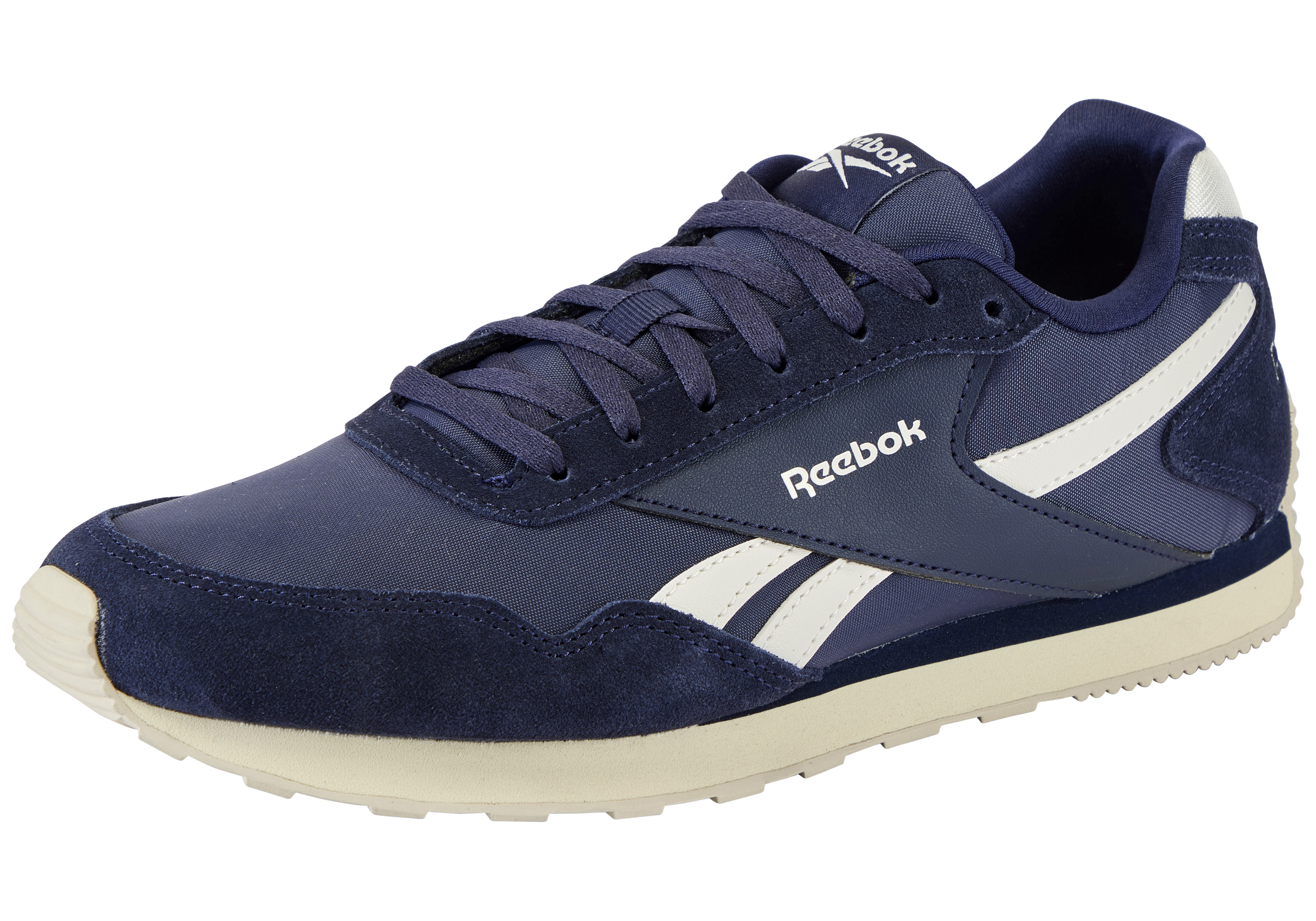 Sneaker REEBOK CLASSIC "REEBOK GLIDE LOW", Damen, Gr. 36,5, vector navy, vector navy, chalk, Leder, Synthetik, Textil, Schuhe Sneaker