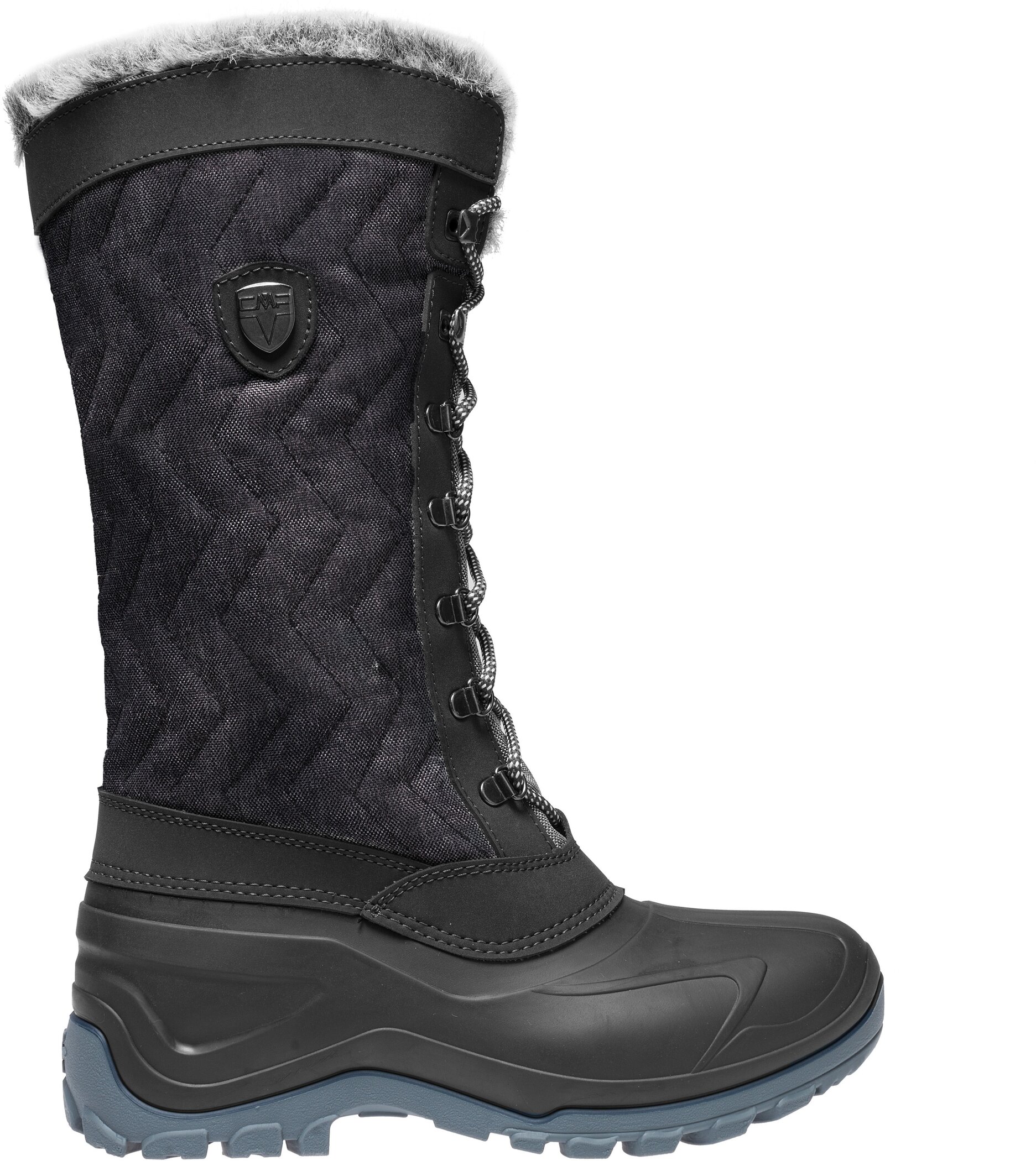Winterboots CMP "NIETOS WMN SNOW BOOTS", Damen, Gr. 37, nero meliert, Synthetik, Schuhe Winterboots, Snowboots, Winterstiefel, Winterschuhe