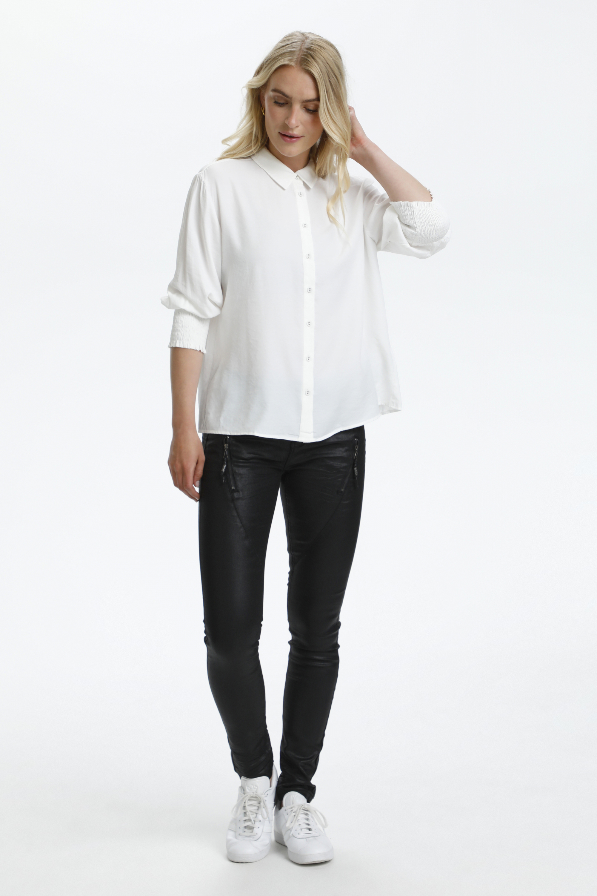 Oversized kurzärmliges Shirt white Image