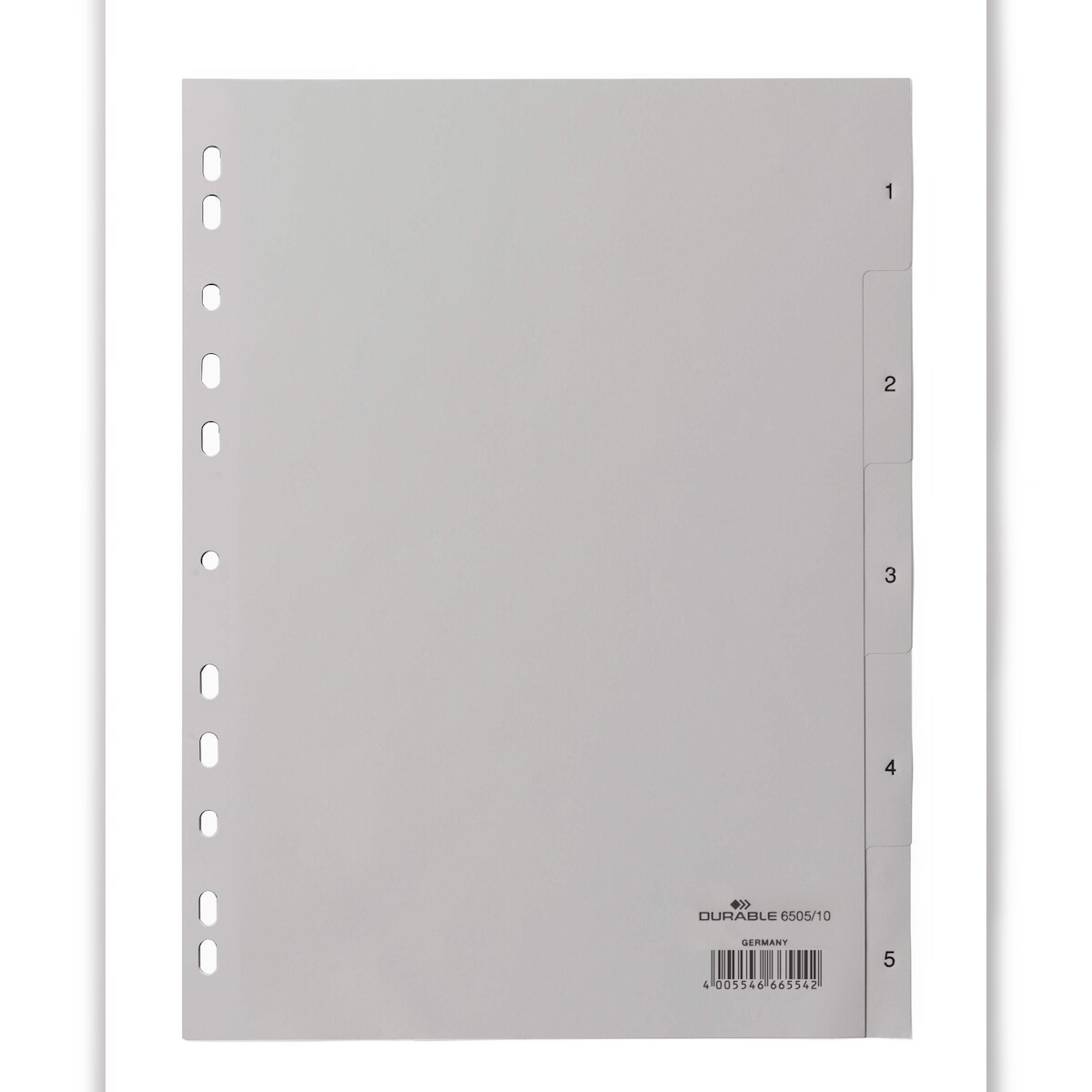 Durable Ordnerregister für A4 1-5 gr geprägte Taben aus PP Image