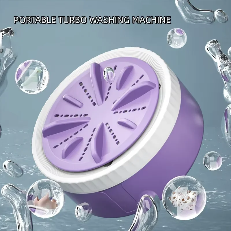 3 Gear Timing Mini Washing Machine Portable Rotating Turbine Washing Machine Underwear Socks Baby's Clothes Washing Machine