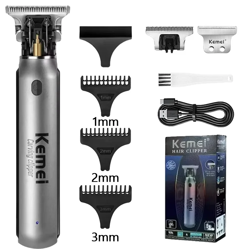 KEMEI Professioneller elektrischer Haarschneider für Männer, kabelloser Bart- und Haarschneider, Haarschneidemaschine, wiederaufladbares Set, Km-1757 Image