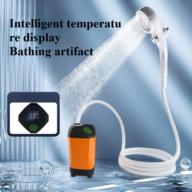 12V High Flow Camp Dusche Camping Auto Wassertank Dusche mit Handpumpe