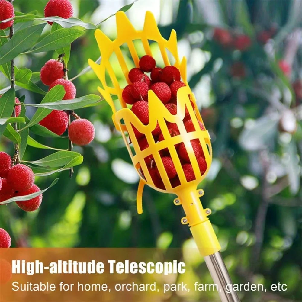Farm Garden Picking Tools Fruit Vegetable Picker Tool Lightweight Reusable Food Safe Tool Fruit Harvester Attachment Garden Tool