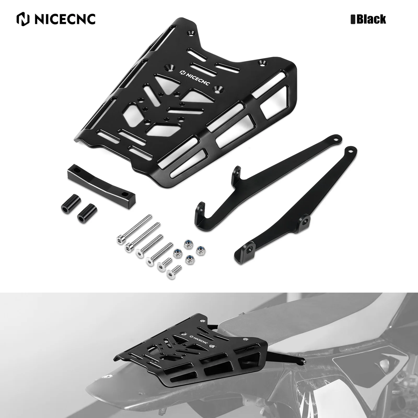 2024 für Suzuki DRZ400 DRZ400E DRZ400S DRZ400SM DR-Z400 E S SM 2000-2024 DR-Z4S Z4SM Motorrad Hinten Gepäck rack Schwanz Cargo Kit Image