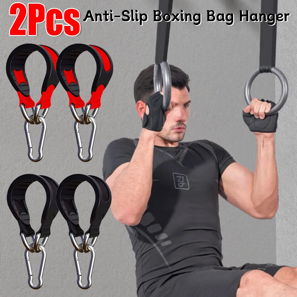 2PCS Boxsack Aufhänger Fitness Anti-Slip Sicherheit Gürtel Boxsack Riemen Mehrzweck Camping Schaukel Strap Gym fitness Ausrüstung