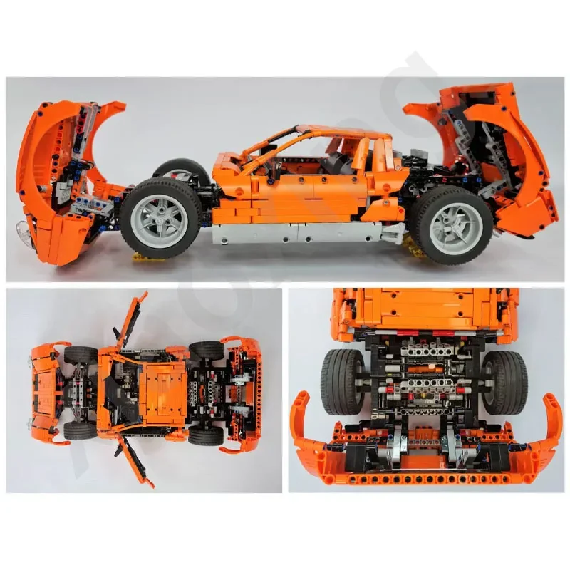 MOC-47261 Nuovo Supercar Assemblaggio Cuciture Building Blocks Modello MOC Creativo Building Blocks Ragazzo Bambini Compleanno Giocattolo Regalo