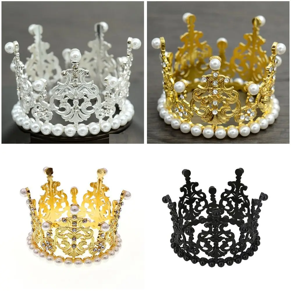 Neue 1Pcs Gold Silber Farbe Crown Kuchen Topper Dekoration Dekorative Elegante Hochzeit Kuchen Prinzessin Geburtstag Baby Kuchen Ornamente