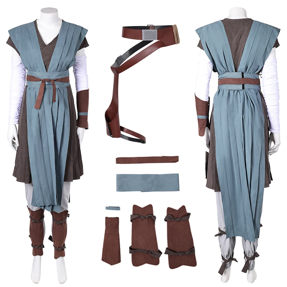 Film Space Battle Rey Cosplay Fantasia Kostüm Jacke Gürtel Disguise Für Weibliche Frauen Erwachsene Halloween Karneval Rolefancy Anzug Image