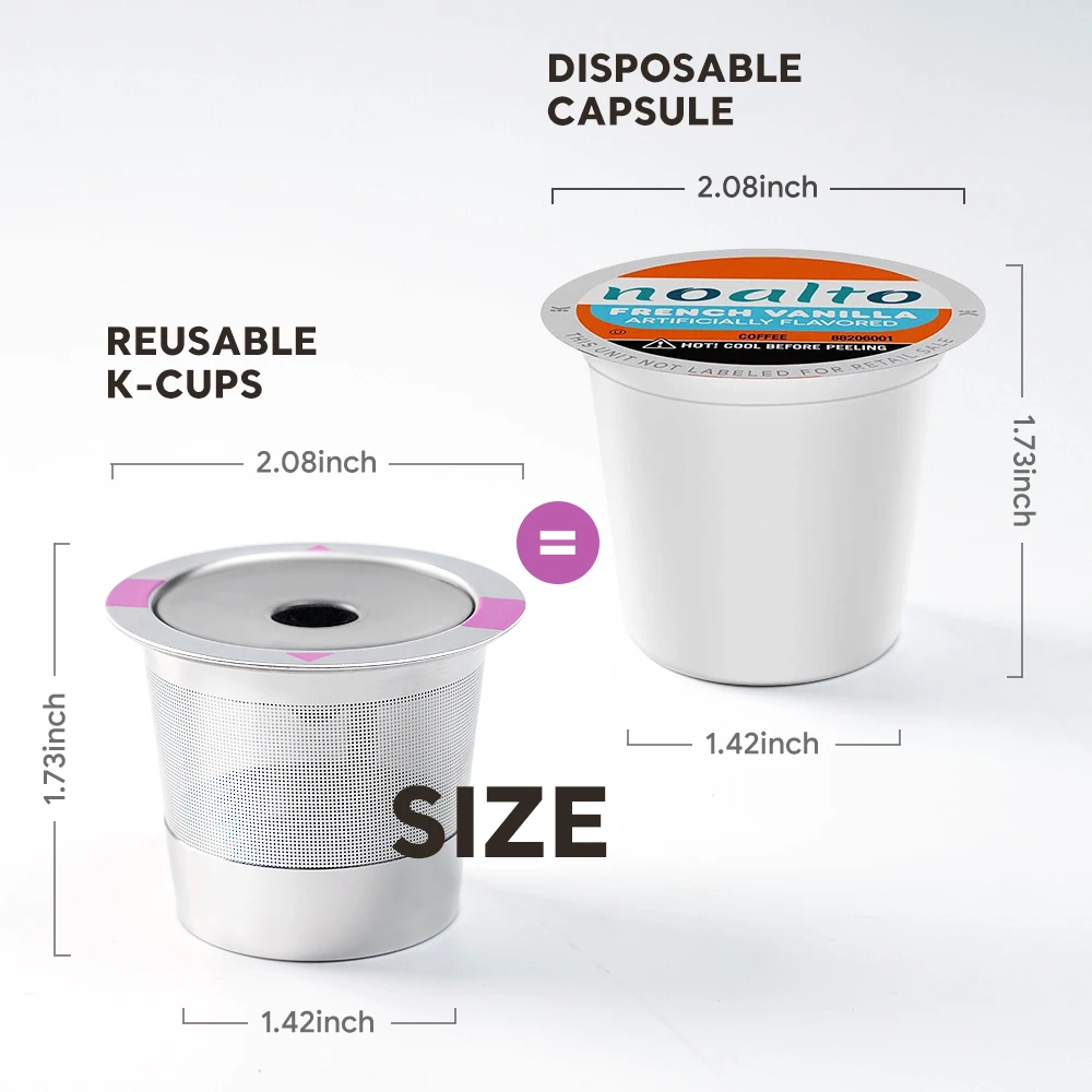 ICafilas kompatibel mit Keurig K-mini PLUS Kaffeemaschine, wiederverwendbare K-Cup-Hardware, Einloch-K-Cup Image