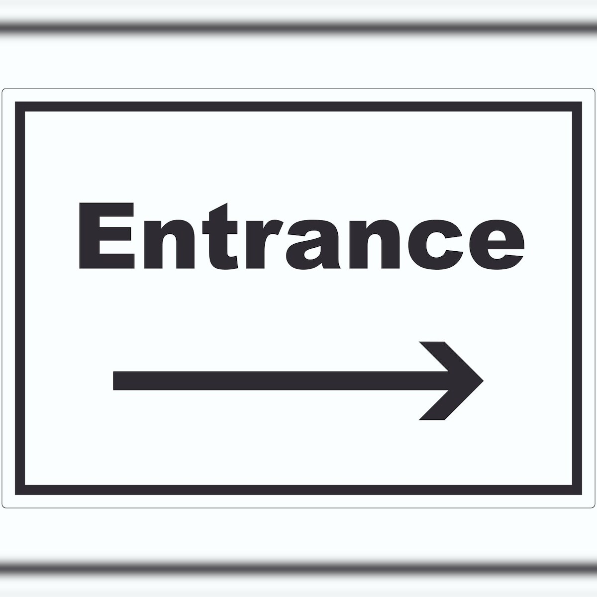 HB-Druck Entrance Aufkleber mit Text und Richtungspfeil rechts waagerecht A6 (105x148mm) Image