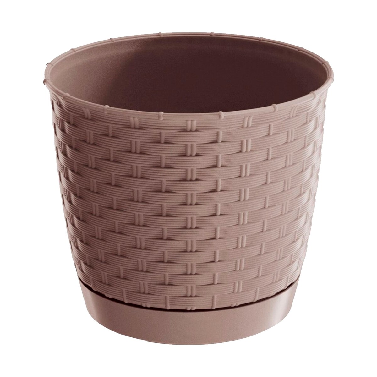 Prosperplast - RATOLLA ROUND 2L Blumentopf - 16,5 x 16,5 x 14,2 cm in der Farbe Mokka Image