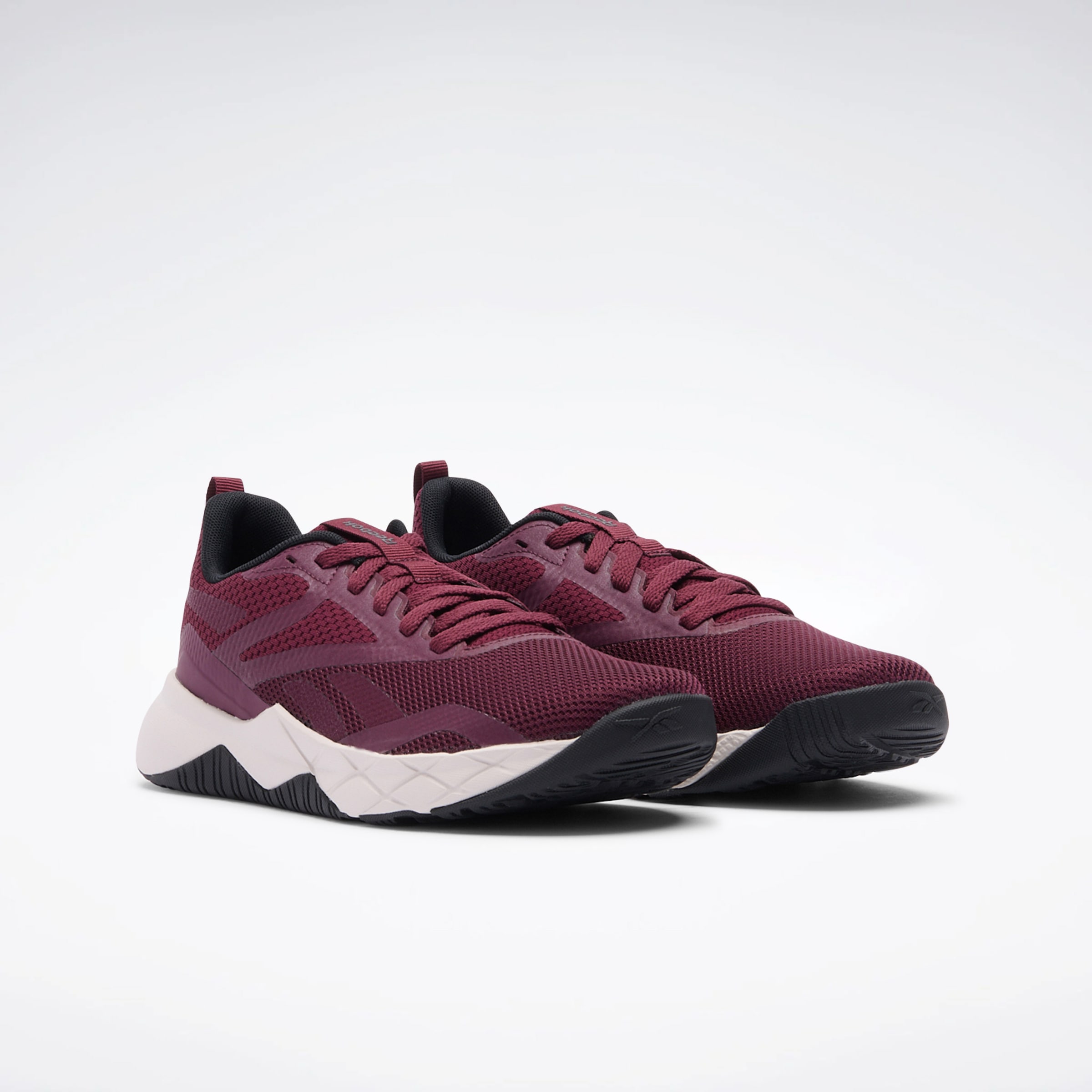 Trainingsschuh REEBOK "NFX TRAINER", Damen, Gr. 41, schwarz cherry, schwarz, luxe grau, Synthetik, Textil, Schuhe