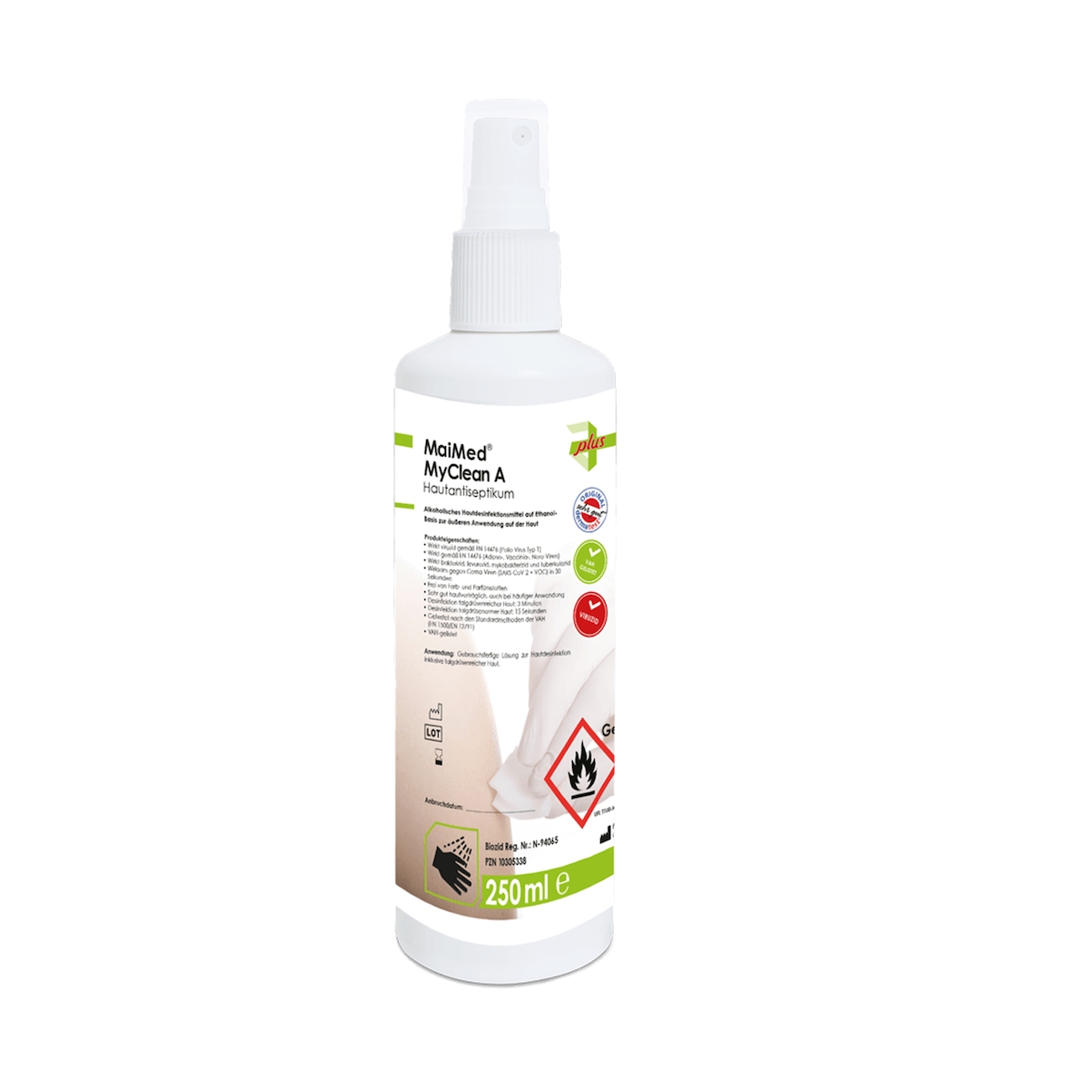 MaiMed MyClean A - alkoholisches Hautdesinfektionsmittel - 12 x 250ml - Desinfektion Image