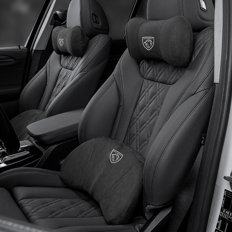 Oreiller de protection du cou de voiture Peugeot, Support lombaire, appui-tête de siège de voiture pour Peugeot 107 408 4008 308 3008 5008 508 2008 208 301 106