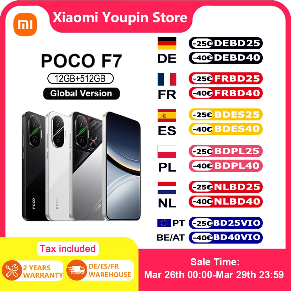 Globale Version POCO F7 Smartphone 5G IP68 6,83" 50MP Sony Kamera 120Hz 6500mAh Typ-C Flaggschiff Snapdragon ® 8 Sekunden 4. Xiaomi Image