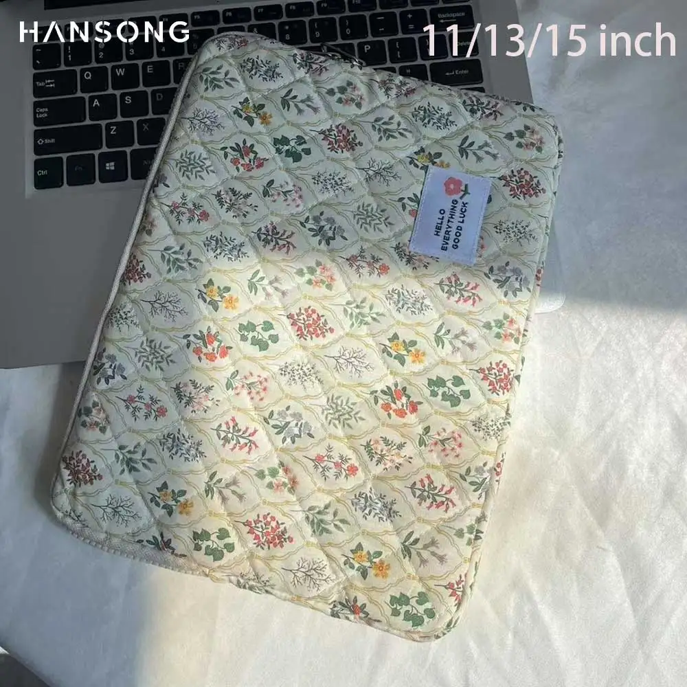 Niedliche Laptop-Hülle mit Blumenmuster, 11, 13, 14, 15 Zoll, IPad A16, 11., 10. Notebook, Tablet-Tasche, Reise-Tragetasche Image