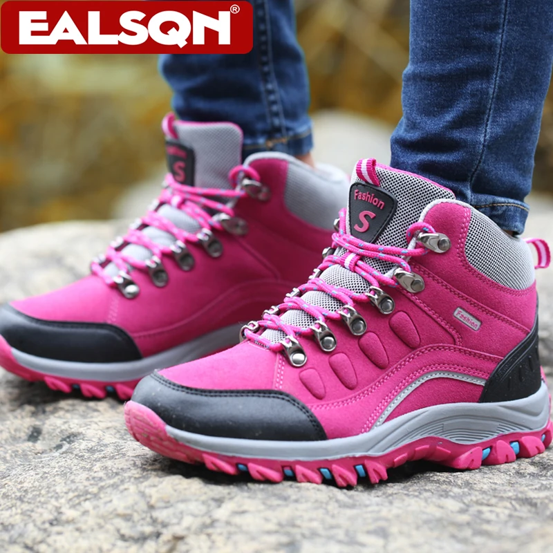 Verschleißfeste Outdoor-Wanderschuhe für Damen, Trailsport, Klettern, Camping, Sneaker, Schnür-Jogging-Trainer