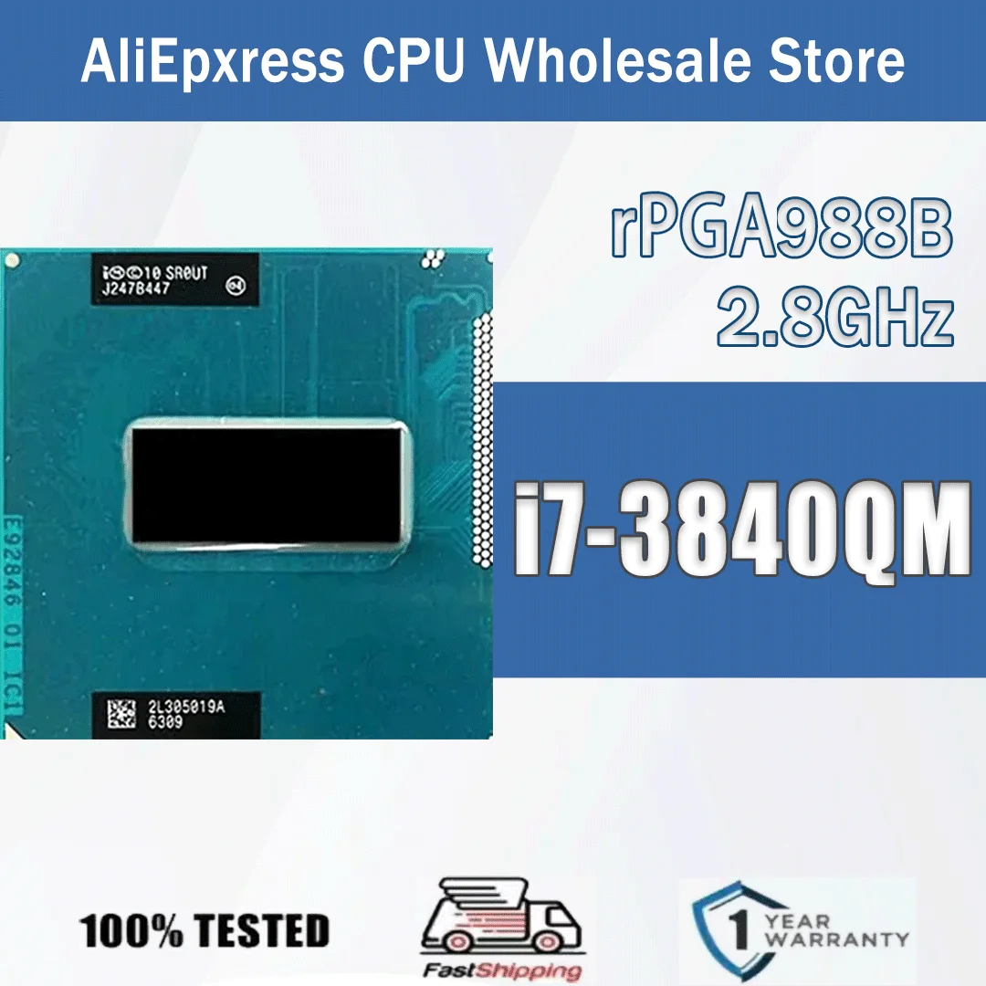 Intel Core i7-3840QM 2,8 GHz 4 Kerne 8 Threads 8M 45W i7 3840QM Computer CPU Prozessor Server Sockel G2 / rPGA988B SR0UT