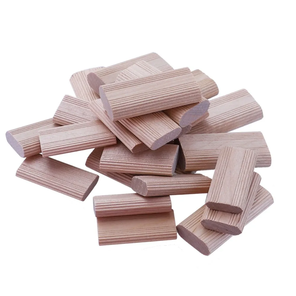 50/100Pcs Buche Holz Domino Zapfen Positionierung Werkzeug Tischlerei Stecker Möbel Spleißen Anschlüsse Verbinden Bord Block Image