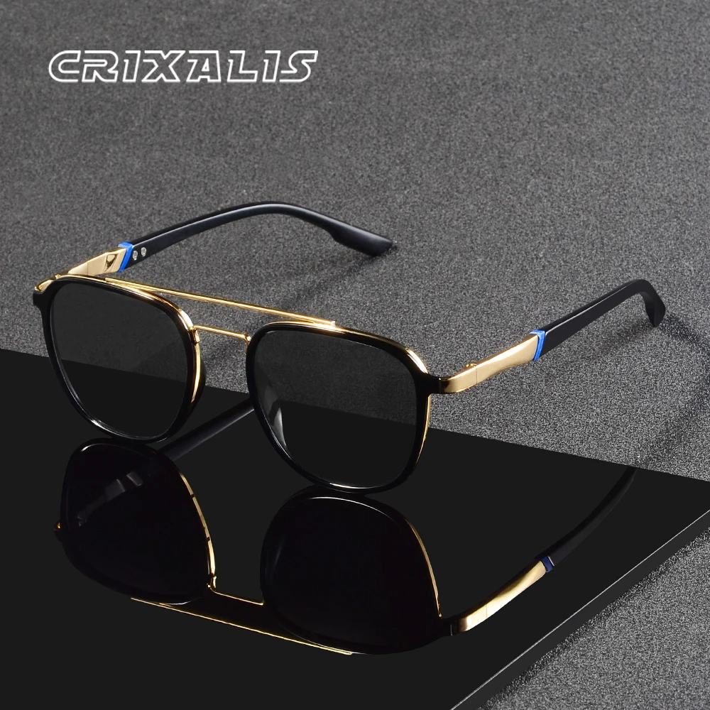 CRIXALIS Polarisierte Herren-Sonnenbrille Pilot Classic Vintage Fahren Kletterbrille für Damen Herren Antireflex-Schatten UV400 Image