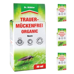 Trauermücken-Frei Organic: Hochwirksames Pflanzen-Gießmittel gegen saugende und beißende Insekten: 4 x 30 ml Image
