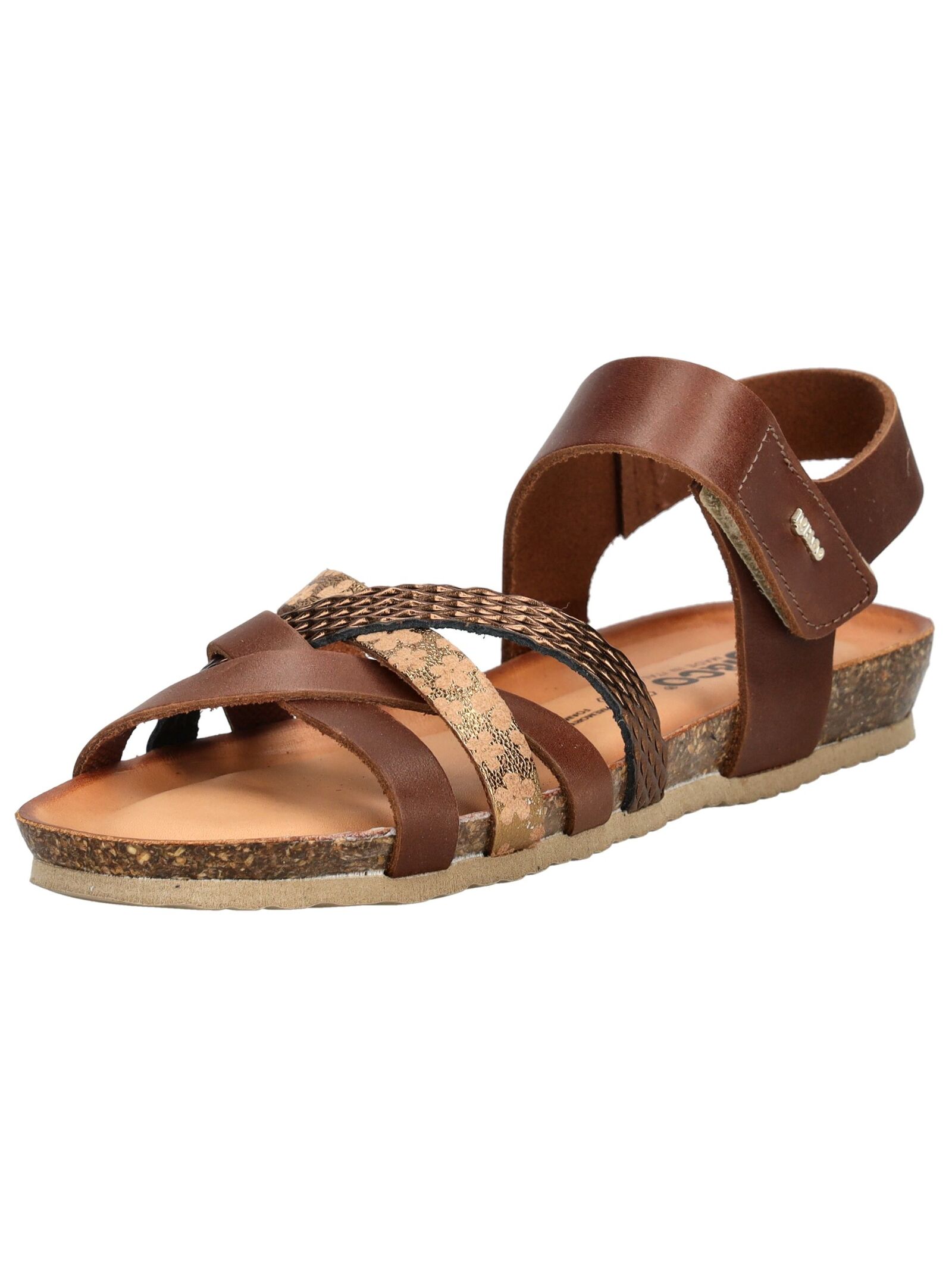 Riemchensandale IGI & CO "IGI & CO Sandalen Leder", Damen, Gr. 40, braun (cognac), Leder, Schuhe Riemchensandale
