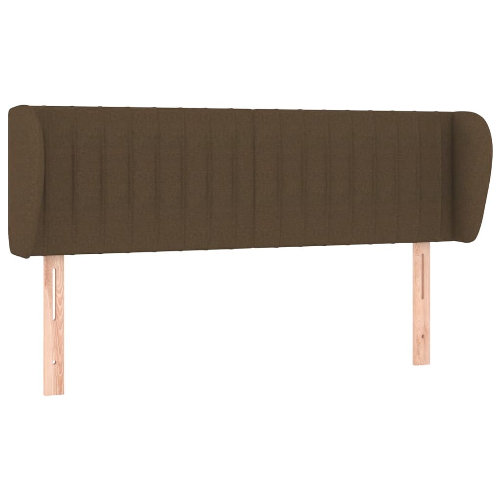vidaXL Kopfteil mit Ohren Dunkelbraun 147x23x78/88 cm Stoff Image