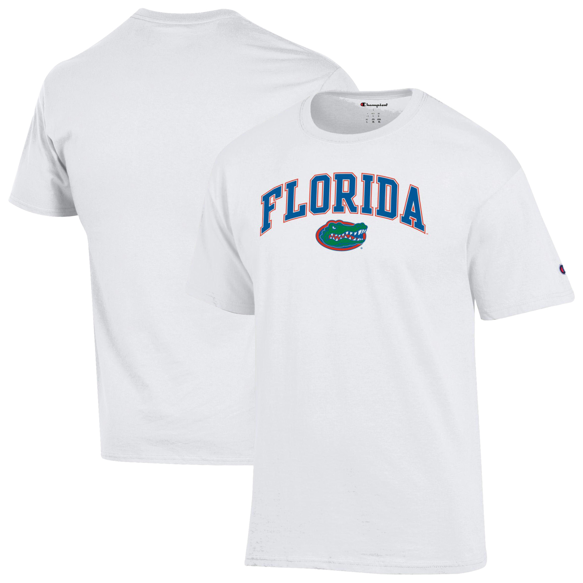 "Weißes Champion-T-Shirt mit gewölbtem Florida Gators-Logo für Herren" Image