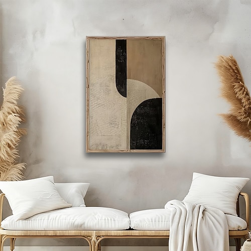 Wabi Sabi abstrakte Wandkunst Japandi Design beige Wandkunst / moderne Kunst / strukturiertes Dekor Image