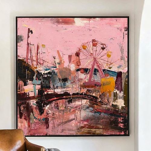 Ölgemälde Handgemalte Quadrat Menschen Modern Ohne Innenrahmen (ohne Rahmen) Image