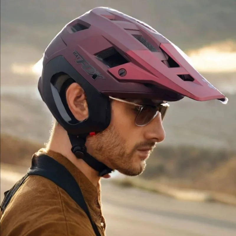 BATFOX 3/4 MTB Fahrradhelm Männer Frauen Gehörschutz Fahrrad Offroad Geschwindigkeitsreduzierung Sicher Kappe Enge Atmungsaktive Fahrradhelme
